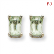 14kw 6x4mm Emerald Green Amethyst Earring