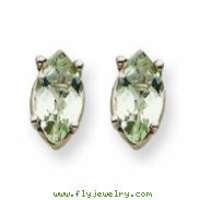 14kw 7x3.5mm Marquise Green Amethyst Earring