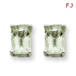 14kw 7x5mm Emerald Green Amethyst Earring
