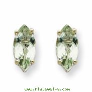 14kw 8x4mm Marquise Green Amethyst Earring