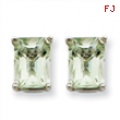 14kw 8x6mm Emerald Green Amethyst Earring