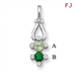 14KW Family Jewelry Diamond Semi-Set Pendant