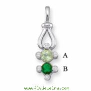 14KW Family Jewelry Diamond Semi-Set Pendant