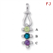 14KW Family Jewelry Diamond Semi-Set Pendant