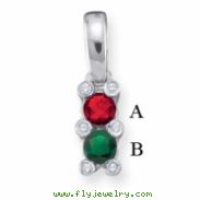 14KW Family Jewelry Diamond Semi-Set Pendant