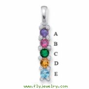 14KW Family Jewelry Diamond Semi-Set Pendant