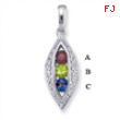 14KW Family Jewelry Diamond Semi-Set Pendant