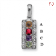 14KW Family Jewelry Diamond Semi-Set Pendant