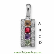 14KW Family Jewelry Diamond Semi-Set Pendant