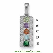 14KW Family Jewelry Diamond Semi-Set Pendant