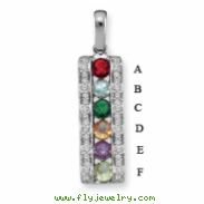 14KW Family Jewelry Diamond Semi-Set Pendant