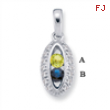 14KW Family Jewelry Diamond Semi-Set Pendant