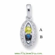 14KW Family Jewelry Diamond Semi-Set Pendant