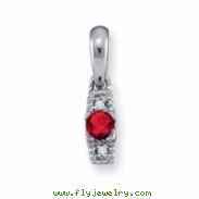 14KW Family Jewelry Diamond Semi-Set Pendant