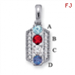 14KW Family Jewelry Diamond Semi-Set Pendant