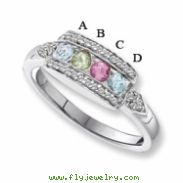 14KW Family Jewelry Diamond Semi-Set Ring