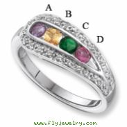 14KW Family Jewelry Diamond Semi-Set Ring