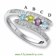 14KW Family Jewelry Diamond Semi-Set Ring