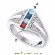 14KW Family Jewelry Diamond Semi-Set Ring