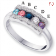 14KW Family Jewelry Diamond Semi-Set Ring