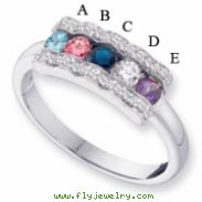 14KW Family Jewelry Diamond Semi-Set Ring