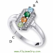 14KW Family Jewelry Diamond Semi-Set Ring