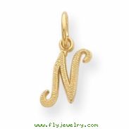 14ky Casted Initial N Charm