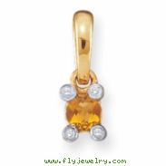 14KY Family Jewelry Diamond Semi-Set Pendant