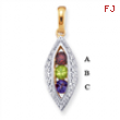 14KY Family Jewelry Diamond Semi-Set Pendant