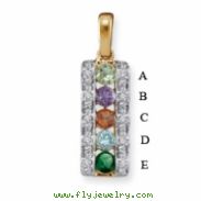 14KY Family Jewelry Diamond Semi-Set Pendant