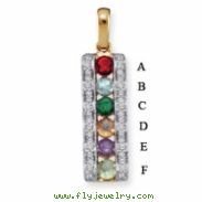 14KY Family Jewelry Diamond Semi-Set Pendant