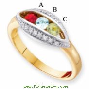 14KY Family Jewelry Diamond Semi-Set Ring