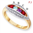 14KY Family Jewelry Diamond Semi-Set Ring