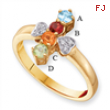 14KY Family Jewelry Diamond Semi-Set Ring