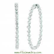 15 Pointer diamond hoop earrings