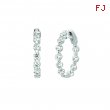 15 Pointer diamond hoop earrings