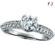 18K White Gold 1.01ct Diamond Antique Style Engagement Ring SI2 H-I