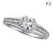 18K White Gold 1.2ct Diamond Engagement Ring Antique Style SI2 H-I