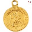 18K Yellow 23.00 MM St. Christopher Medal