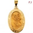 18K Yellow 29.00X20.00 MM St. Christopher Medal