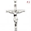 18K Yellow Gold 24.6x19.3 Cross With Crucifix