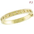 18K Yellow Gold Antique Style Diamond Bangle Bracelet