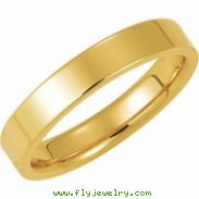 18K Yellow Gold Flat Comfort Fit Band