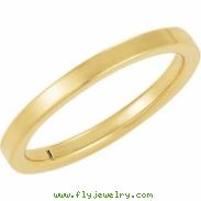 18K Yellow Gold Flat Comfort Fit Band