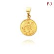 18K Yellow Gold Guardian Angel Medal