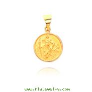 18K Yellow Gold Saint Christopher Medal