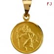 18K Yellow Gold St Christopher Medal
