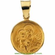 18K Yellow Gold St. Joseph Medal