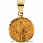 18K Yellow Gold St. Jude Medal