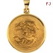 18K Yellow Gold St. Michael Medal